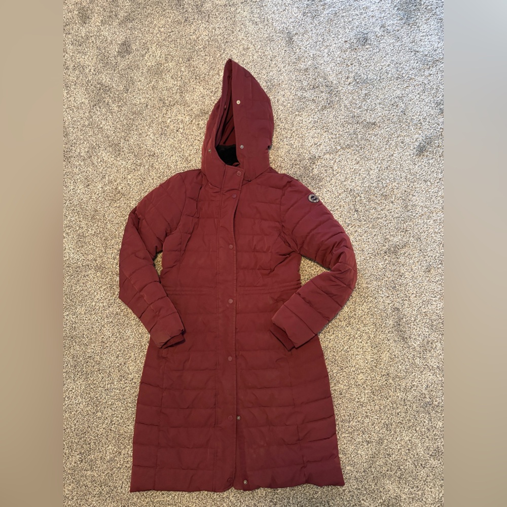 Abercrombie & Fitch Burgundy Puffer Coat